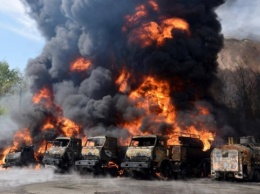 В оккупированной Макеевке сгорела нефтебаза