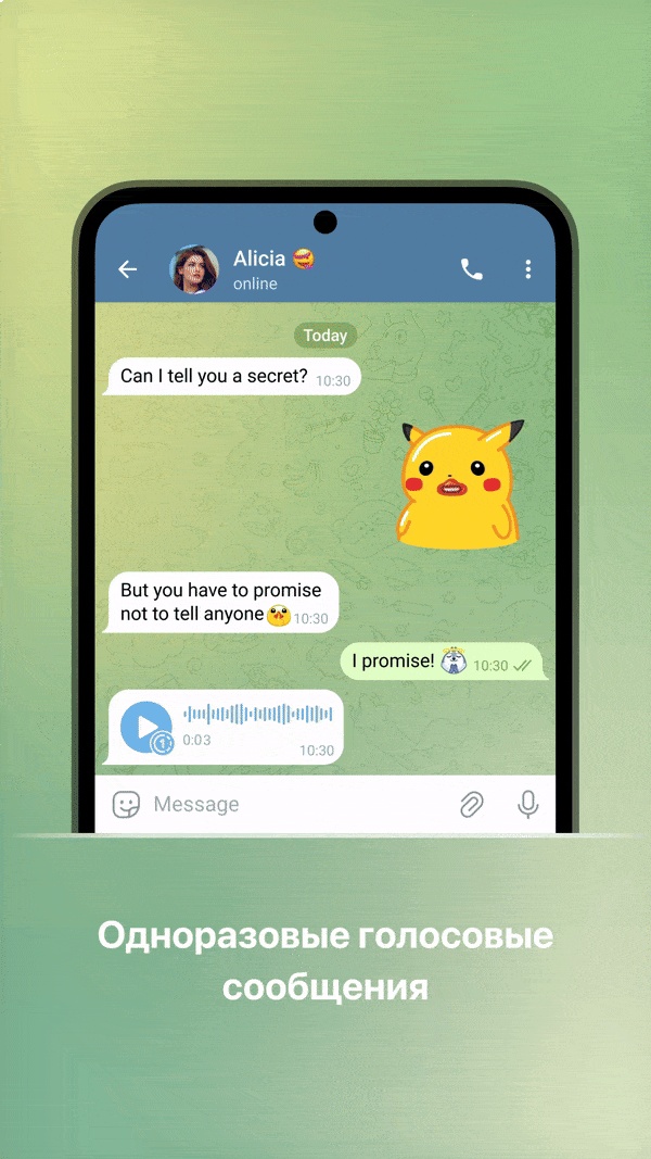 Telegram добавил одноразовые голосовые и видеосообщения