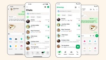 Новый дизайн мобильного приложения WhatsApp для iOS и Android