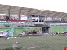 Как выглядит стадион в Ирпене после «визита» оккупантов