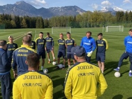 Сборная Украины по футболу провела первую тренировку в Словении