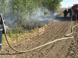 На Николаевщине в результате обстрелов сгорело 82 гектара пшеничного поля, ангар и насосная станция