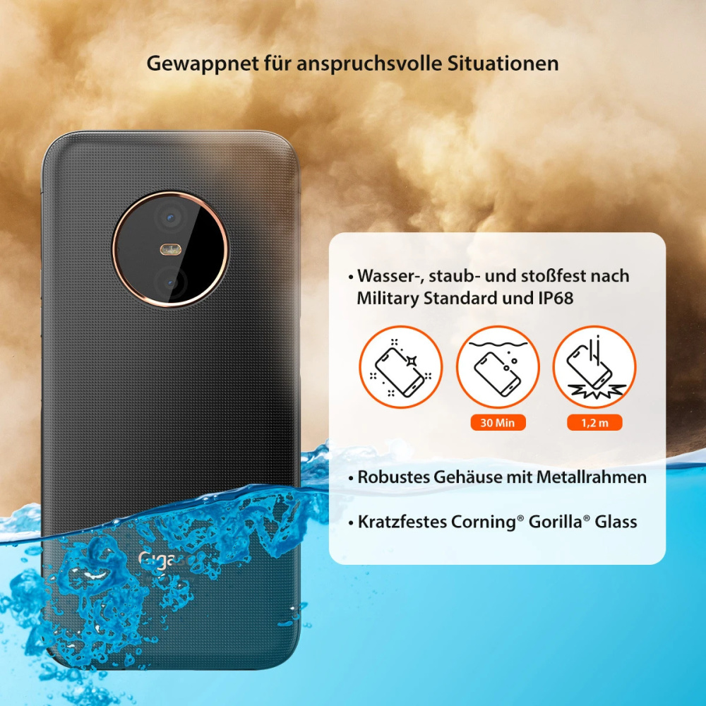 Представлен немецкий защищенный смартфон Gigaset GX6