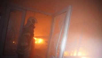 Ликвидировали пожар, возникший в результате обстрела Киевской телевышки